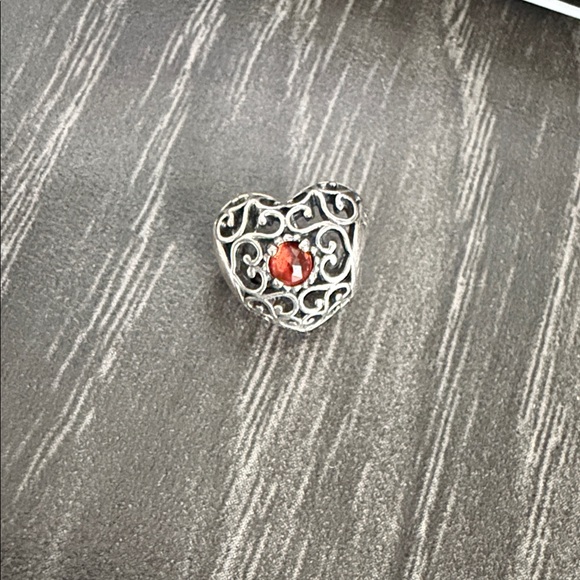 Pandora Jewelry - Pandora Elegant Silver Heart charm with January birthstone